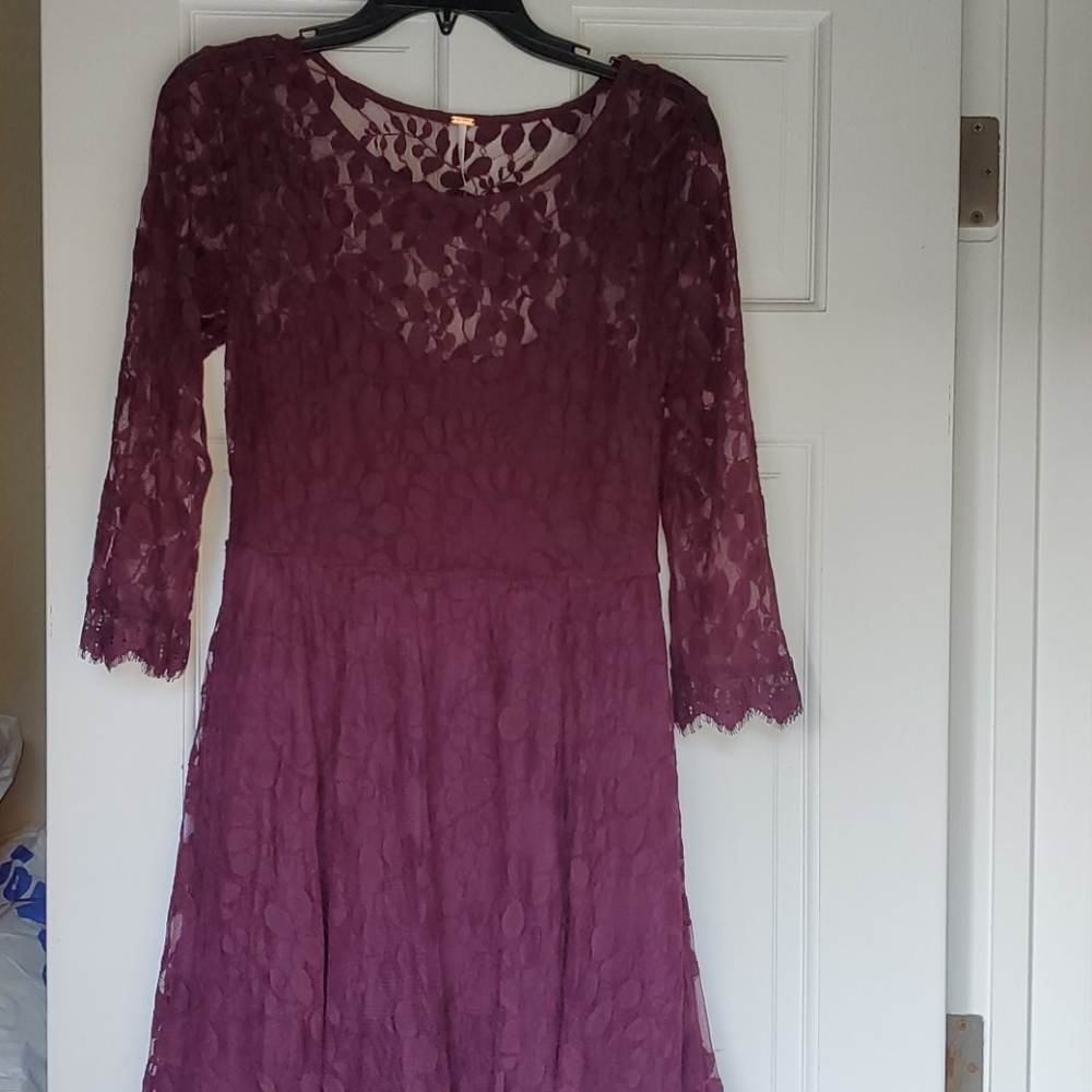 Free People Lace Assymetrical Dress
